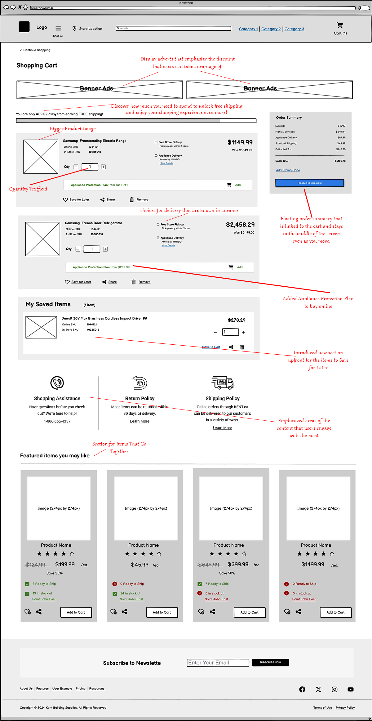 Checkout Wireframe