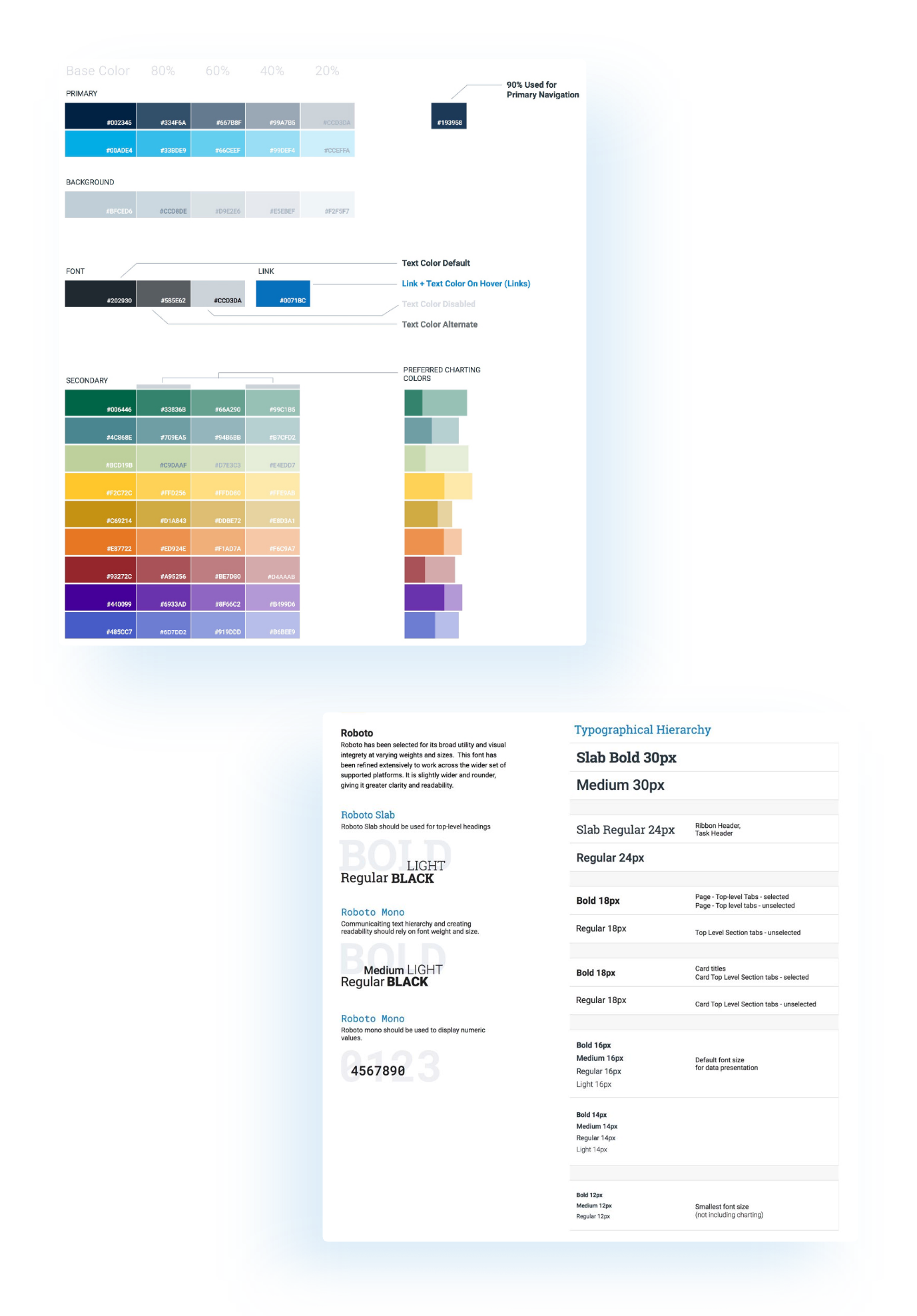 IFC Color Palette Typography